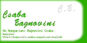 csaba bagnovini business card